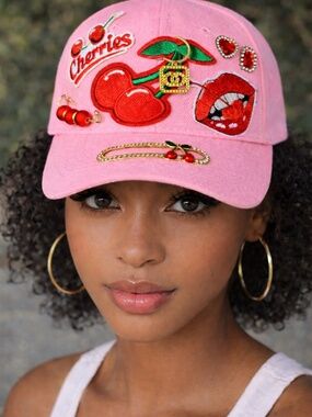 Cherry Glam Custom Pink Ball Cap